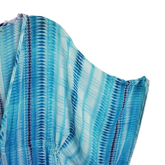 Bleu Rod Beattie Size S M Tunic Sheer Beach Swimwear Cover Up Ombre Blue Purple - Picture 9 of 10